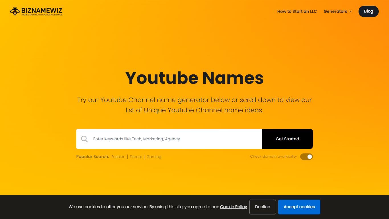 1,000+ Youtube Business Name Ideas + Availability Check - BizNameWiz